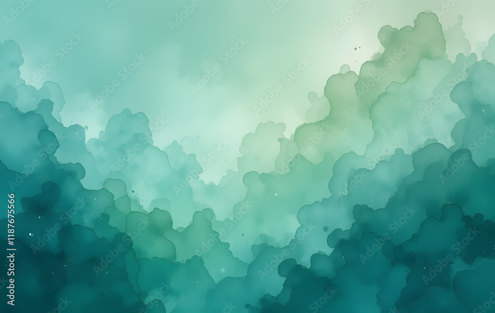 Fototapeta premium Emerald Dreams: Liquid Artistry