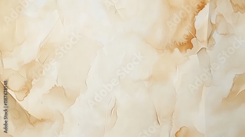 Abstract aged paper texture with warm earthy tones and subtle watercolor stains