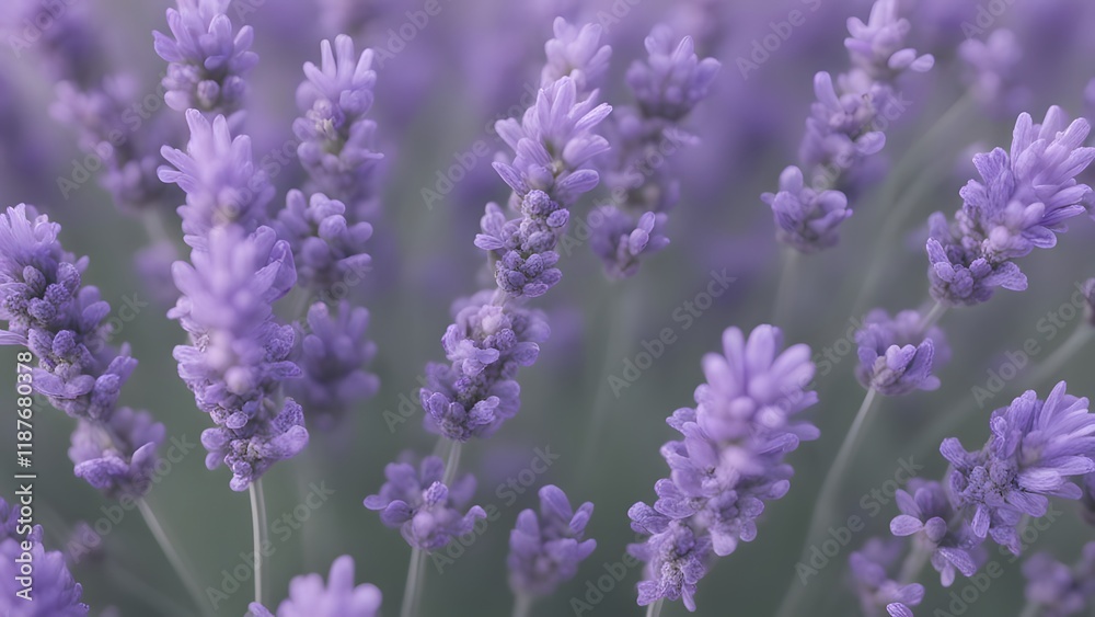 Obraz premium Close up of a bunch of lavender flowers generative Ai