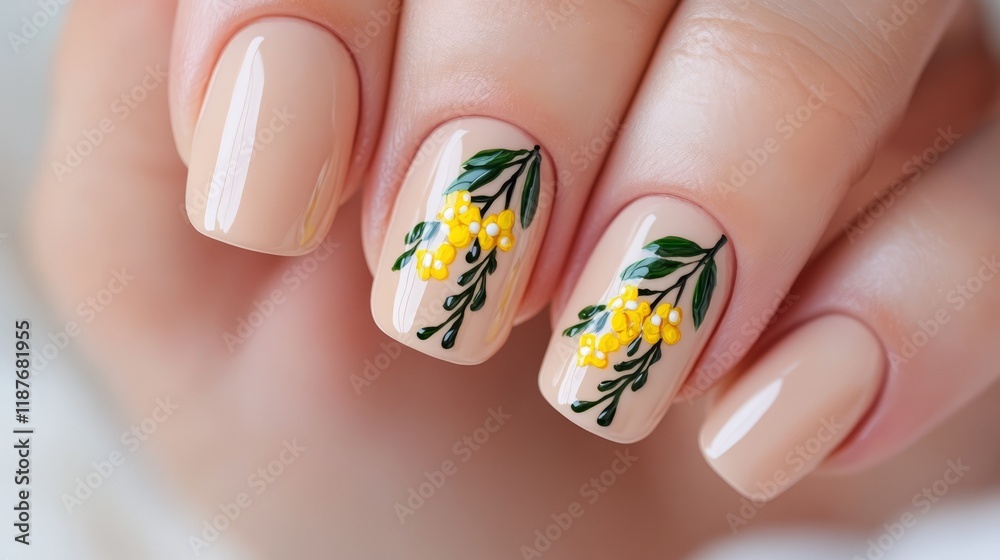 Fototapeta premium Mimosa manicure