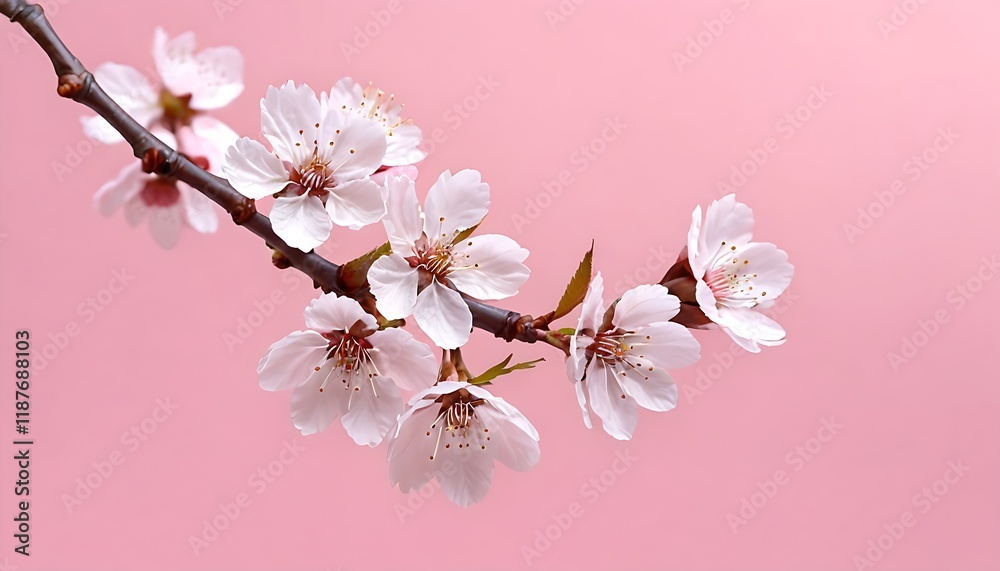 Obraz premium delicate cherry bossoms on a soft pastel background