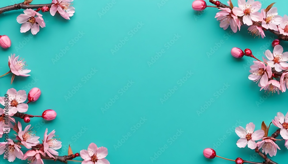 delicate cherry bossoms on a soft pastel background delicate cherry bossoms on a soft pastel background