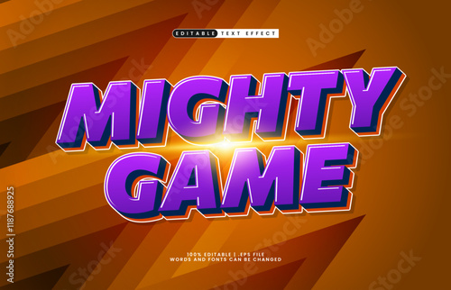 mighty game editable text effect with a sport and power text style