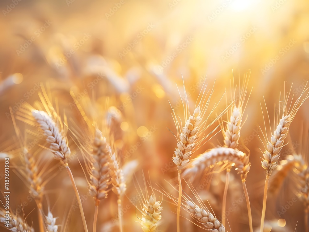 Wheat Stalks in Golden Sunlight Wheat Stalks in Golden Sunlight