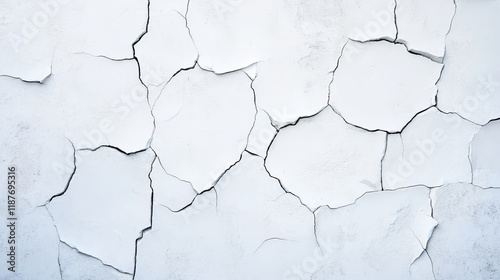 Cracked white wall texture with uneven surfaces