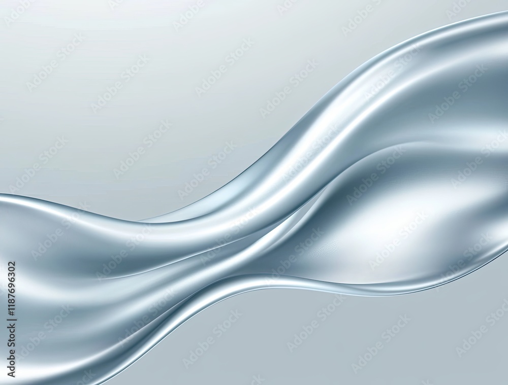 Obraz premium Abstract Silver Wave Flow