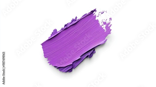 Abstract purple paint stroke texture isolated on white background.