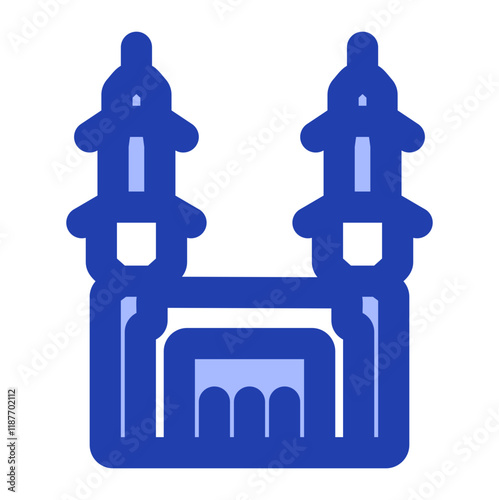kaaba mecca blue style