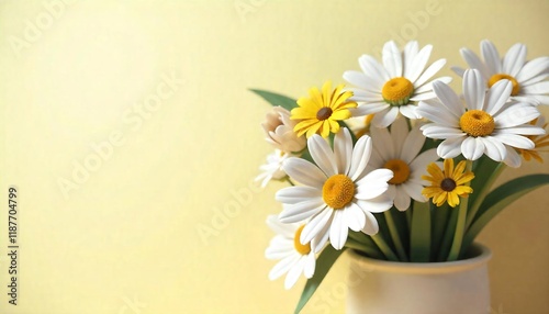 Daisies in a Vase: A Delicate, Pastel Floral Still Life