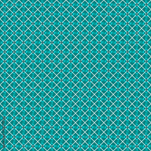 Elegant Turquoise Geometric Seamless Pattern