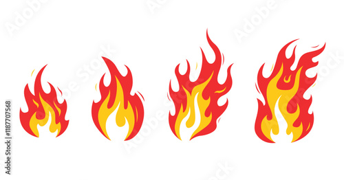 Fire flames, bofire, flaming elements, Burning fireball signs