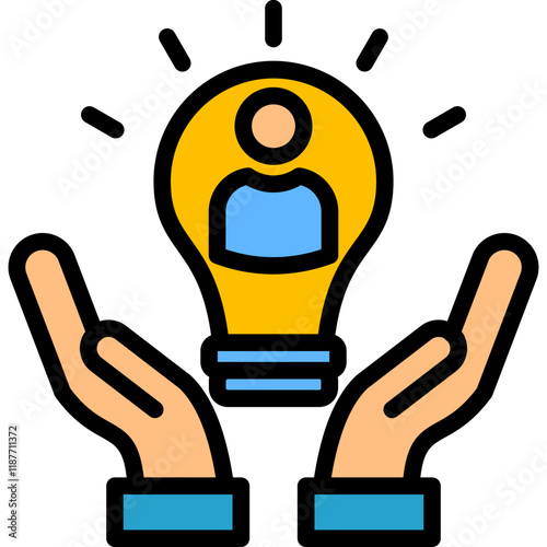 Talent lineal color icon