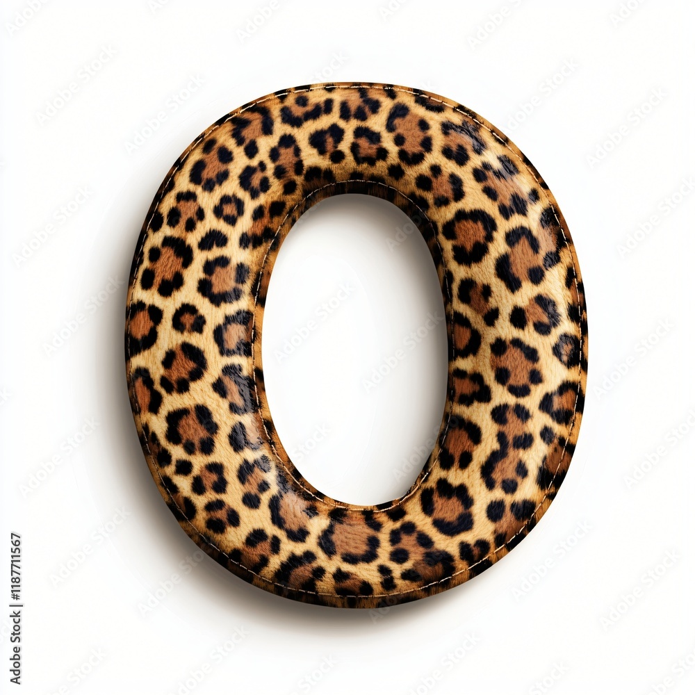 Leopard Print Letter O Animal Print Alphabet Faux Fur Texture 3D Render Graphic Design Element Leopard Print Letter O Animal Print Alphabet Faux Fur Texture 3D Render Graphic Design Element