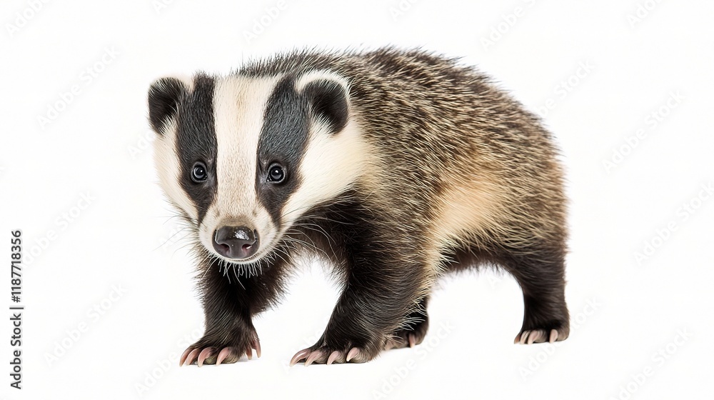 European Badger Walking Confidently Towards the Camera European Badger Walking Confidently Towards the Camera