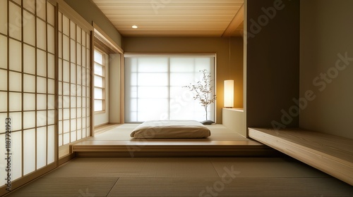 Wallpaper Mural Tranquil Japanese Interior with Minimalist Design and Natural Light Torontodigital.ca