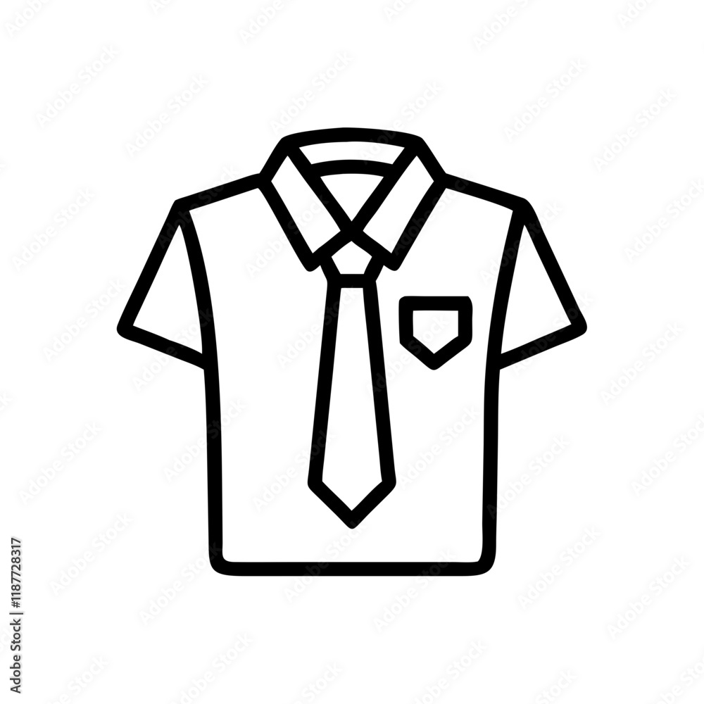 School uniform outline icon for education School uniform outline icon for education