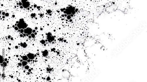 Wallpaper Mural Abstract black bubbles on white background pattern Torontodigital.ca