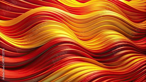 Abstract Red and Yellow Waves - Minimalist Background Design for Modern Art and Graphic Projects