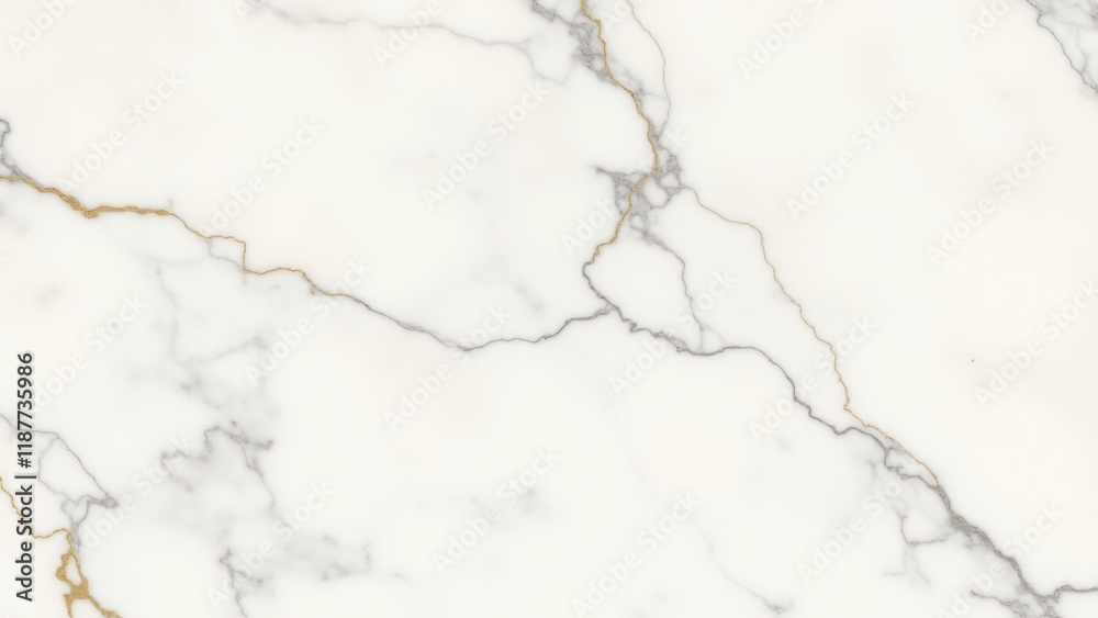 Obraz premium A polished marble floor with rich veins of white, gray, and gold, creating a luxurious, elegant appearance. The veins flow organically, adding depth and sophistication to the design.