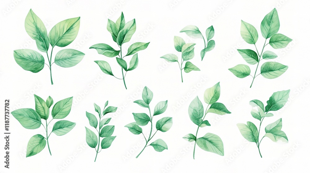 Fresh Mint Leaves Isolated on White Background for Culinary Use Fresh Mint Leaves Isolated on White Background for Culinary Use