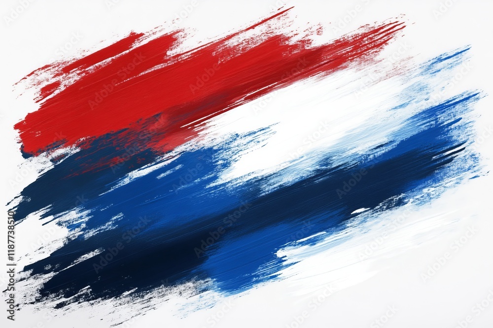 Abstract red, white, and blue paint strokes. (2) Abstract red, white, and blue paint strokes. (2)