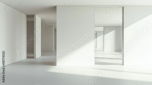 Wallpaper Mural Bright Minimalist Interior Space with White Walls and Natural Light Torontodigital.ca