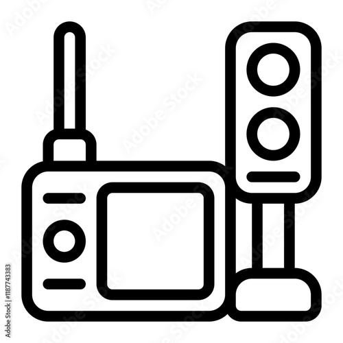 Baby Monitor Device Line Icon photo