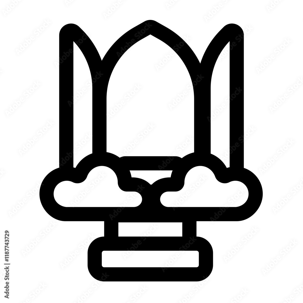 Obraz premium heavens gate outlined style