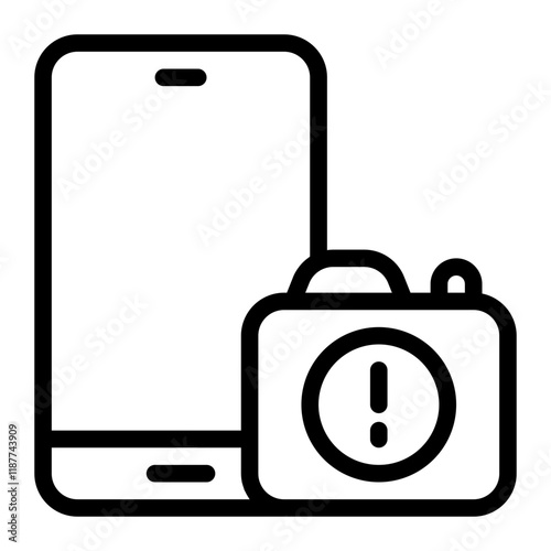 Broken Camera Lens Line Icon