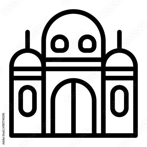 Castle Palace Line Icon