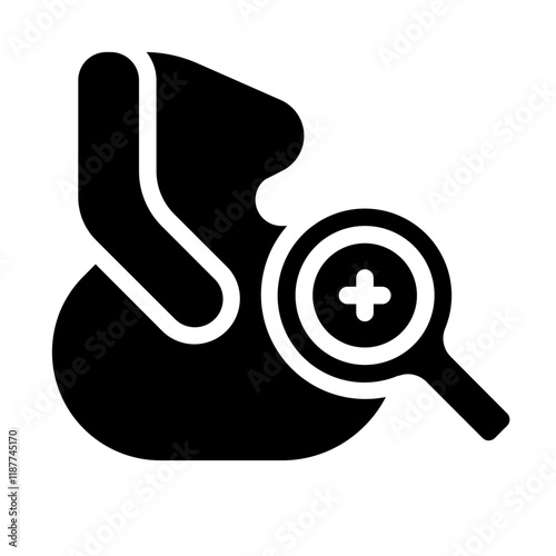 Checkup for Pregnancy  Solid Icon