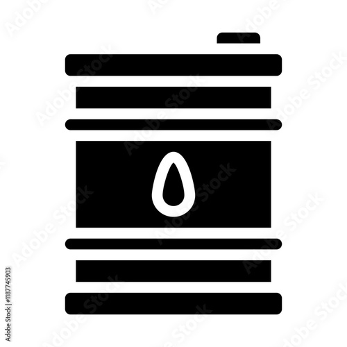 Crude Oil Barrel Solid Icon
