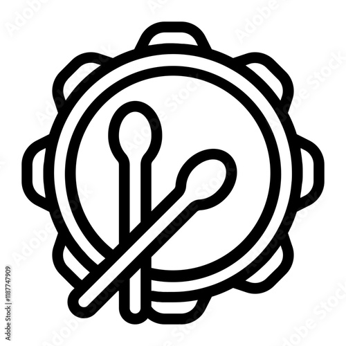 Drums Line Icon