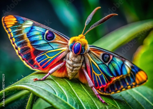 Eudocima fullonia Fruit Piercing Moth - Close-up Stock Photo photo