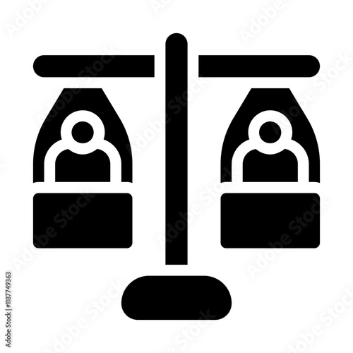 Equality Scale Solid Icon