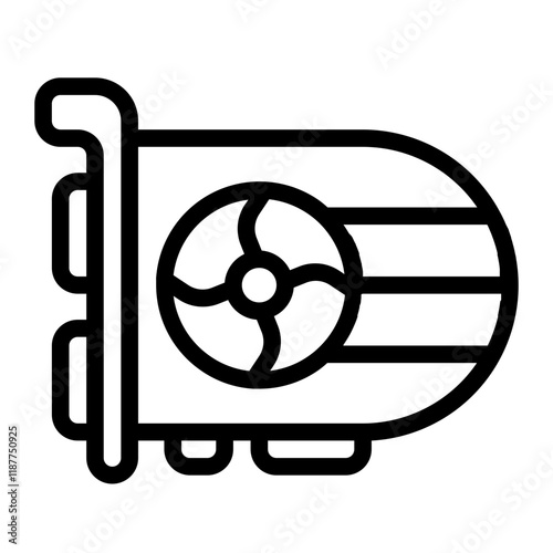 Graphic Card Line Icon
