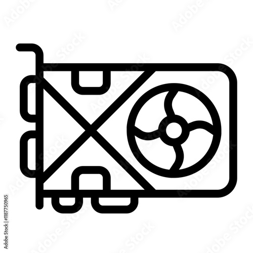 Graphic Card Line Icon