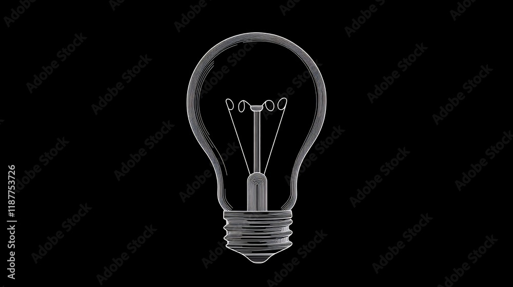 Lightbulb Idea, Dark Background, Inspiration Lightbulb Idea, Dark Background, Inspiration
