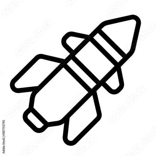 Missile Line Icon