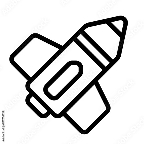 Missile Line Icon