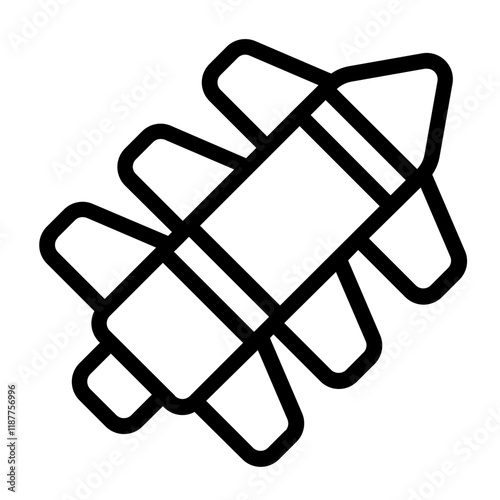 Missile Line Icon