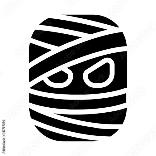 Mummy Wrap Face Solid Icon