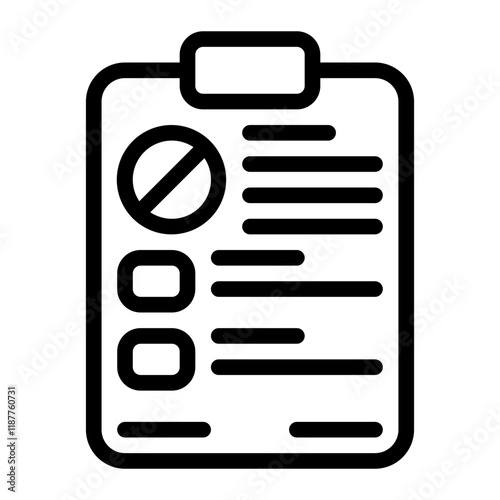 Petition Clipboard Line Icon