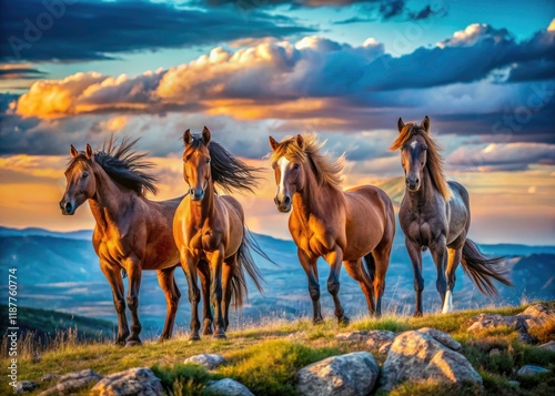 Sykes Ridge captures stunning equestrian style amidst Pryor Mountains' wild horses. photo