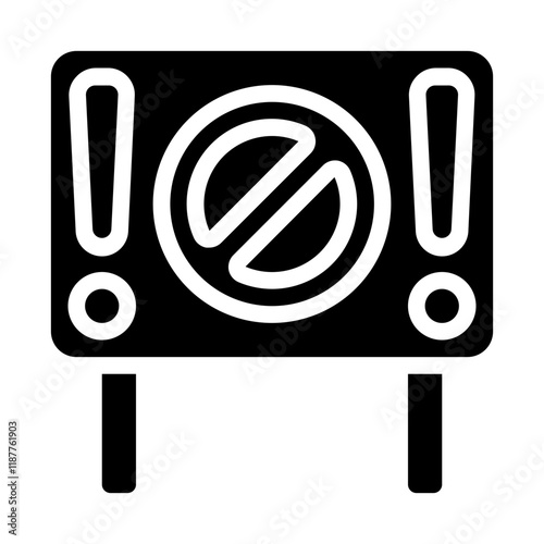 Protest Banners Solid Icon