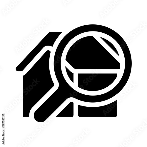 Roof Inspection Solid Icon