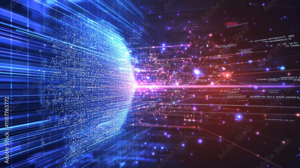 Obraz premium The data of human genome shaped like a galaxy a visual journey through genetic structures