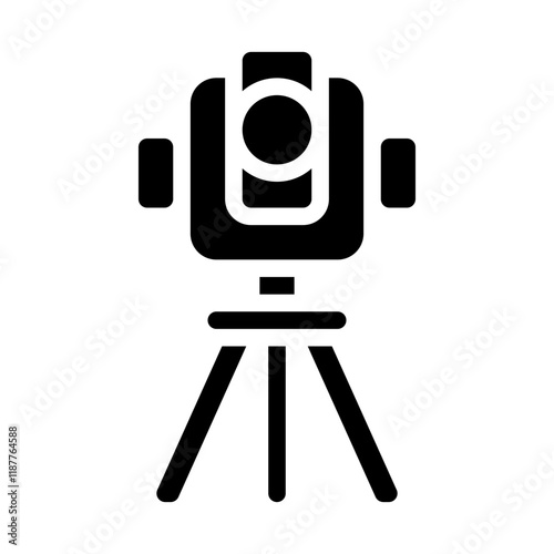 Surveyor Tripod Solid Icon