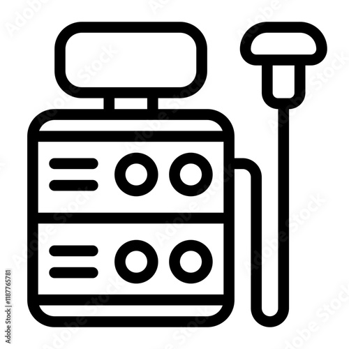 Ultrasound Device Line Icon