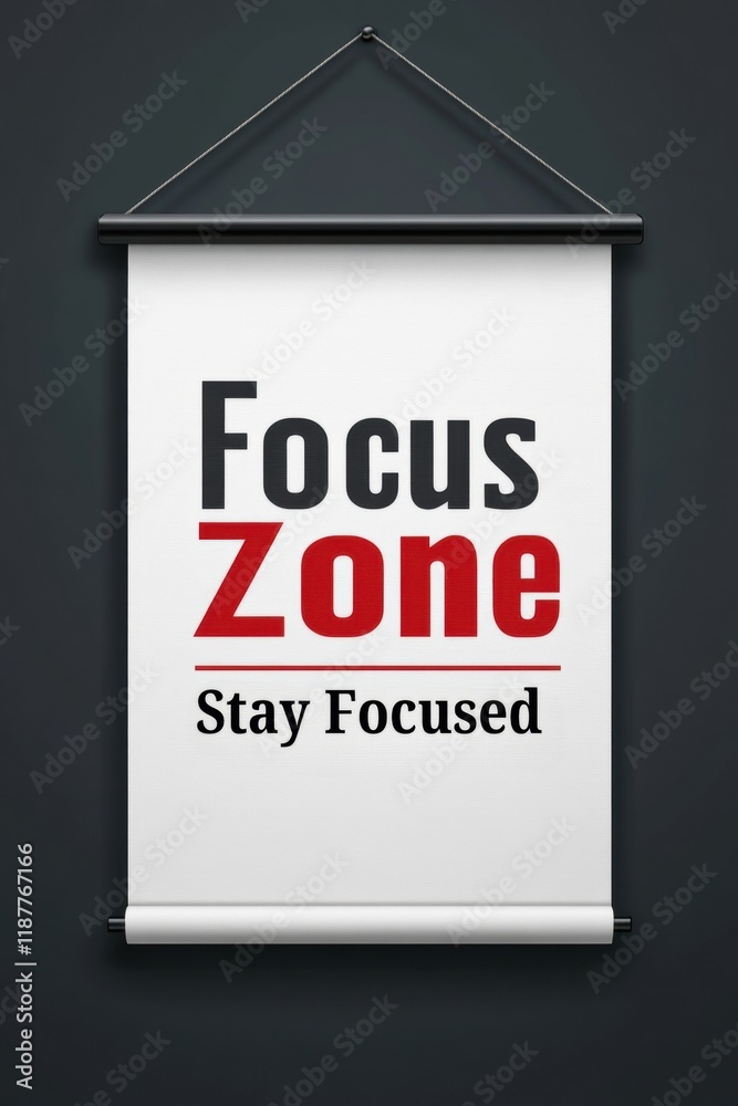 A motivational poster emphasizing focus and concentration with a simple design. A motivational poster emphasizing focus and concentration with a simple design.